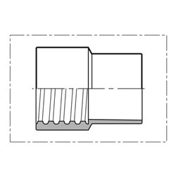 Norres Muffe CONNECT 227 f.Innen-D.50mm f.grau