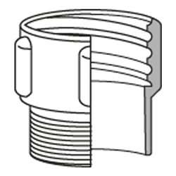 Norres aufschraubbarer Gewindestutzen für AIRDUC® 350, 351, 355, 533, 341, 345 Ø 125mm