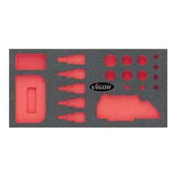 VIGOR 1/3 Weichschaumeinlage TORX® Satz, leer  V1654