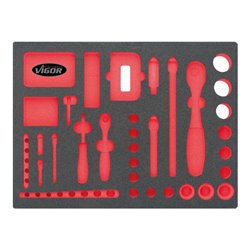 VIGOR Weichschaumeinlage Universal-Werkzeugkoffer V2464