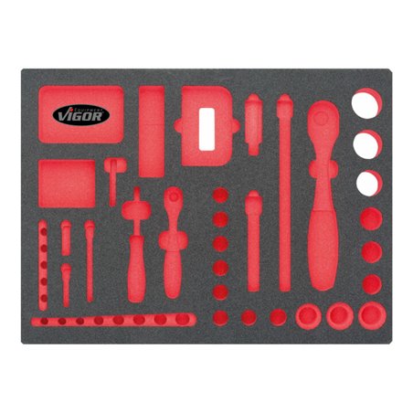 VIGOR Weichschaumeinlage Universal-Werkzeugkoffer V2464