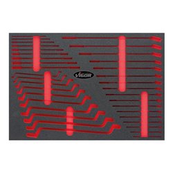 VIGOR 1/1 Weichschaumeinlage Flachschlüssel-Satz, leer V1974