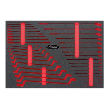 VIGOR 1/1 Weichschaumeinlage Flachschlüssel-Satz, leer V1974