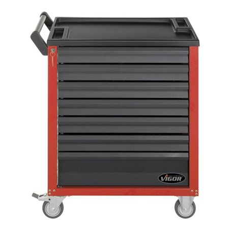 VIGOR Werkstattwagen, rot  V1527 ∙ Höhe x Breite x Tiefe: H 913 x B 778 x T 496 mm