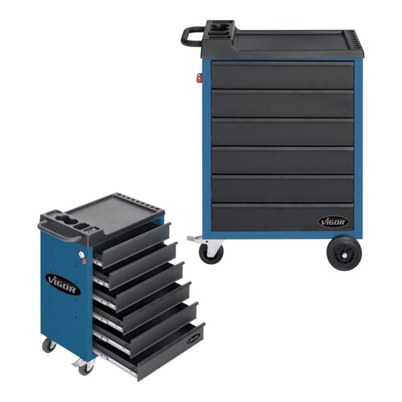 Vigor 500-6 Werkzeugwagen leer, blau