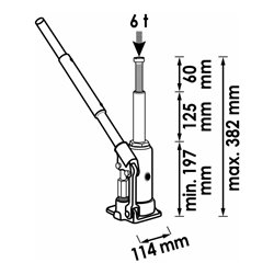 VIGOR Flaschen-Wagenheber 6 t V2478