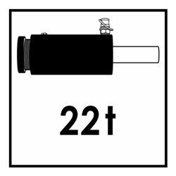 VIGOR Druck- und Zug-Hydraulikzylinder 22 t V2854 Anzahl Werkzeuge: 10