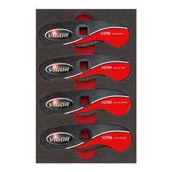 VIGOR Leitungsschlüssel-Satz ''Last Chance'' V3730 Anzahl Werkzeuge: 4