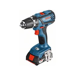 Bosch Akku-Bohrschrauber GSR 18-2-LI Plus mit 2 x 2,0 Ah Li-Ion Akku L-BOXX