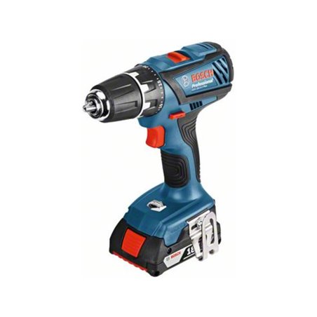 Bosch Akku-Bohrschrauber GSR 18-2-LI Plus mit 2 x 2,0 Ah Li-Ion Akku L-BOXX
