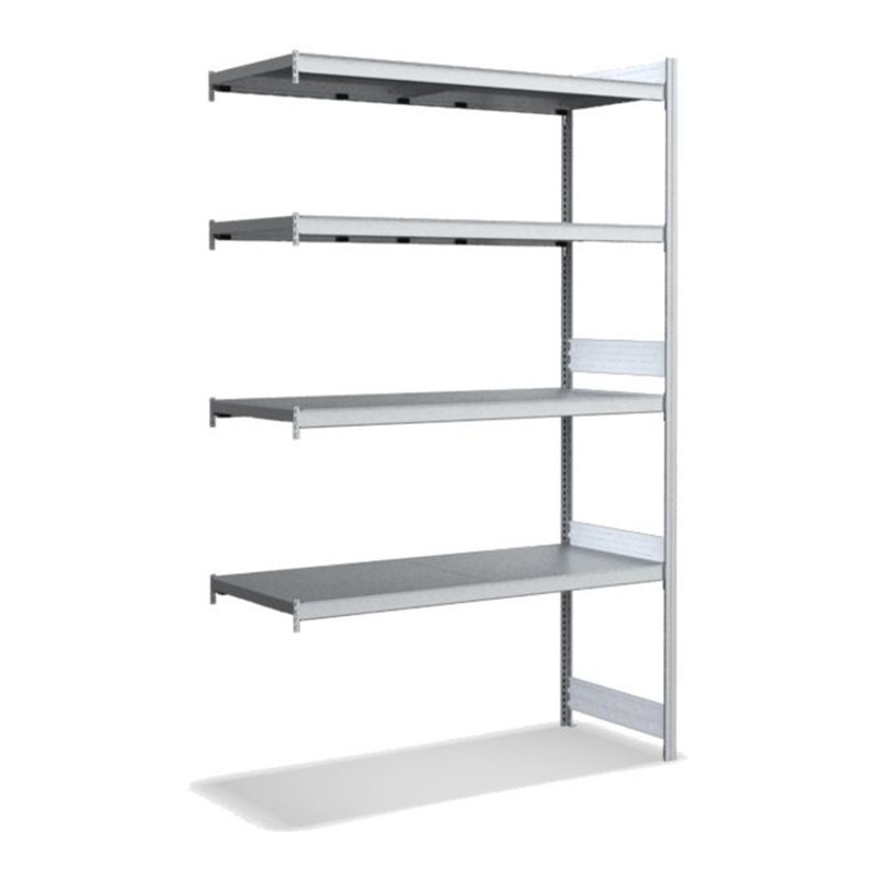 Bito Großfachregale, Stahlböden Anbaufeld, B 1500 x H 2500 x T 624T 624 glanzverzinkt