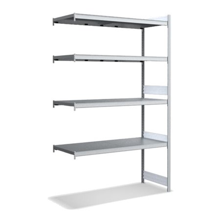 Bito Großfachregale, Stahlböden Anbaufeld, B 1500 x H 2500 x T 624T 624 glanzverzinkt