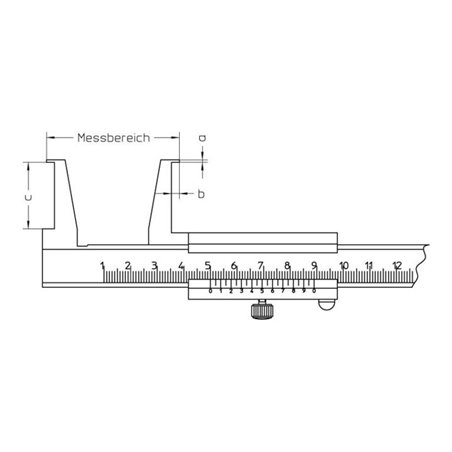 Nutenmessschieber 20-160mm Preisser