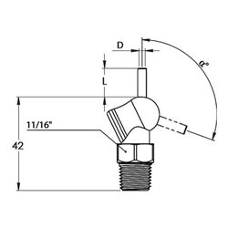 Hochdruckdüse XW b. 70Bar1/4' D3 mm L12,7mm IBT